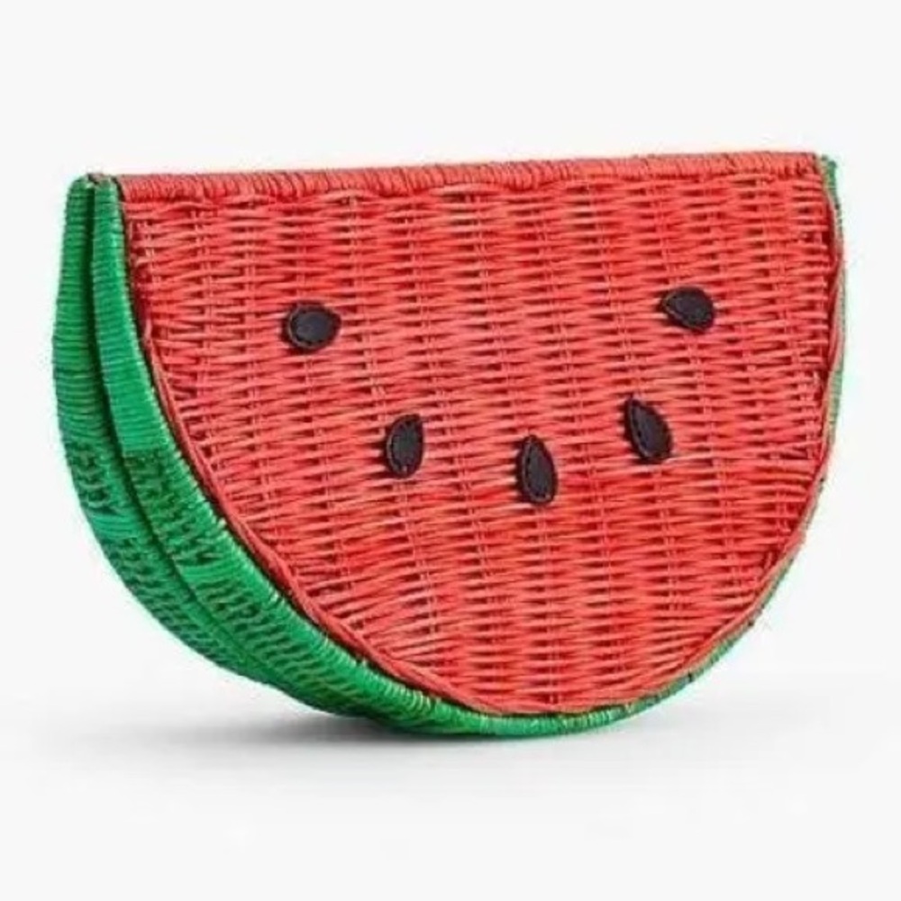 Talbots Red Woven Watermelon Crossbody Bag